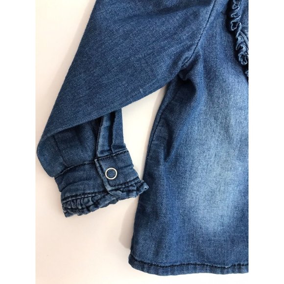 Adriano Goldschmied Baby 12 Months Blue Long Sleeve Shirt Top - Picture 2 of 7